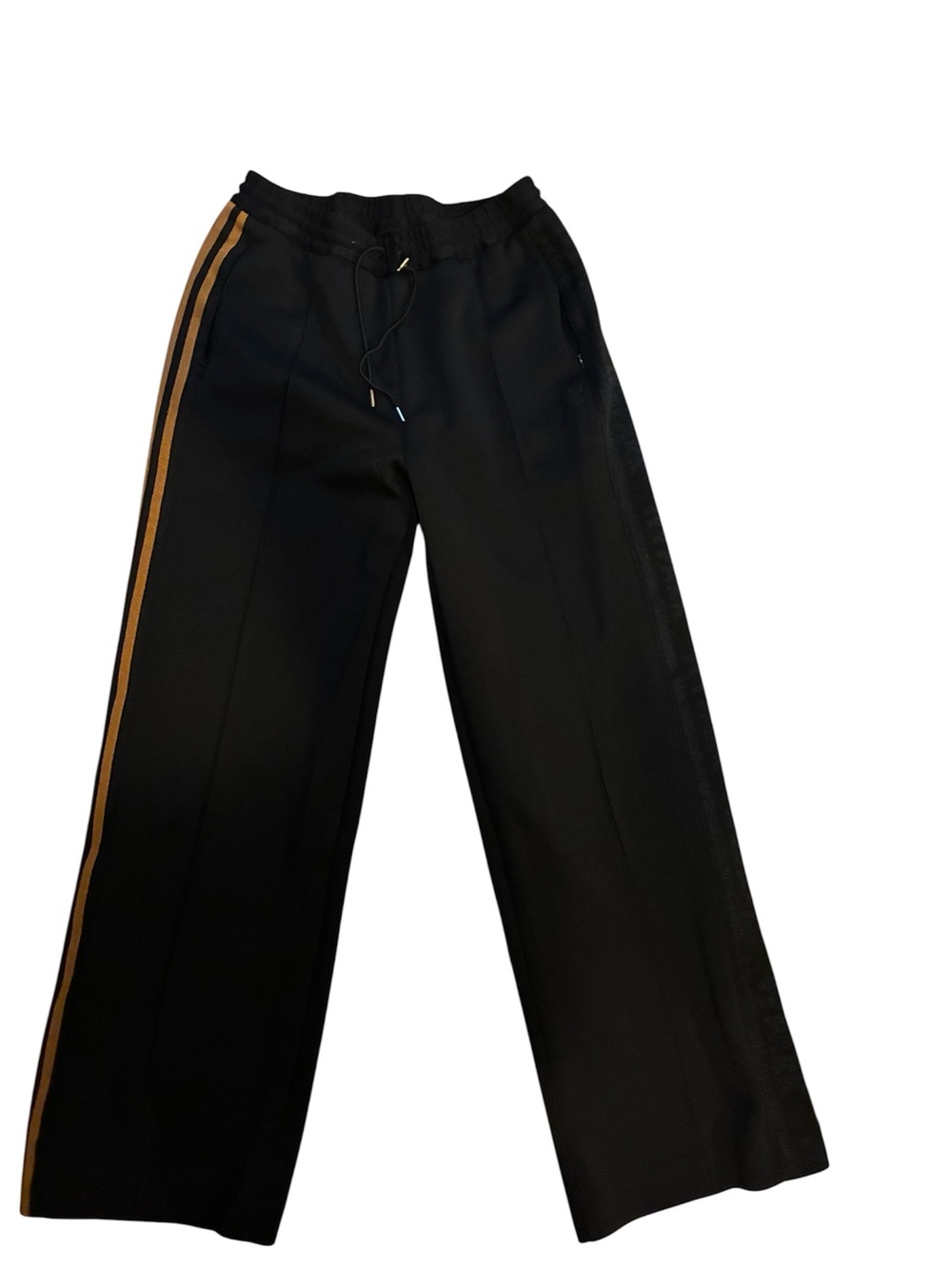 adidas IVY PARK Black Sweatpants with Brown Side Stripes